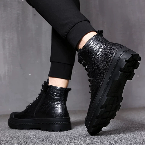 Martens, высокая демисезонная обувь в английском стиле для кожаной обуви, флисовые демисезонные ботинки, в британском стиле, коллекция 2021