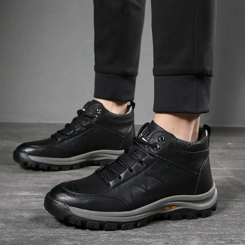 Зимняя обувь, утепленные удерживающие тепло нескользящие высокие туфли для кожаной обуви, коллекция 2023