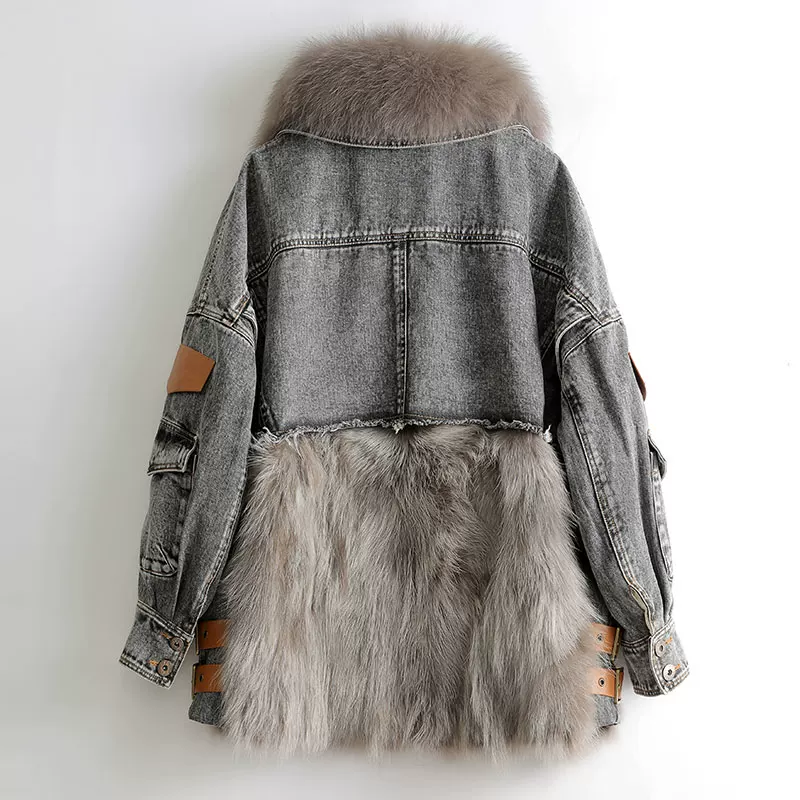 咔琦娜 Demi-season denim short jacket