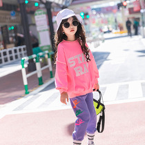 Girls sweatshirt 2022 Autumn clothes new children CUHK child Han version Long sleeves blouses Spring and autumn foreign air trendy childrens fashion tides