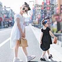 Girls dress for dress and summer clothes 2022 new Korean version Children Summer short sleeve princess dress girl foreign gas dovetail skirt