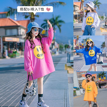 Girl Pure Cotton T-shirt 2022 Spring Dress New Baby Loose Fashion Blouse Big Boy Foreign Air Long Sleeve T Shirt Spring Autumn