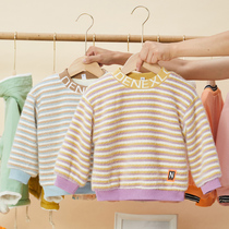 Baby plus velvet sweater 2020 new autumn winter foreign style winter women childrens coat warm thick mink base shirt