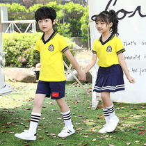 Kindergarten garden uniform summer childrens school uniform suit short-sleeved first grade primary school students class uniform boys and girls sportswear summer