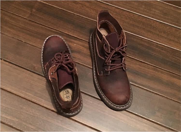 Martens, трендовые короткие сапоги, мужские ретро кожаные ботинки в английском стиле, для влюбленных 