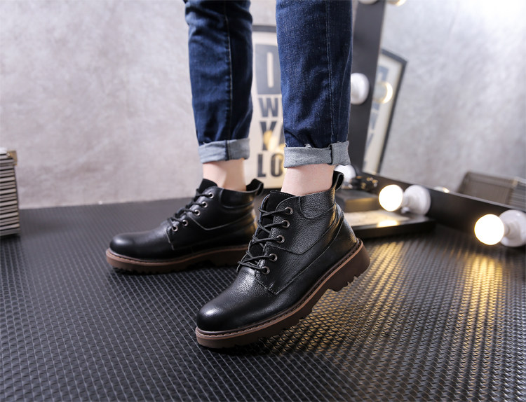 Martens, трендовые короткие сапоги, мужские ретро кожаные ботинки в английском стиле, для влюбленных 