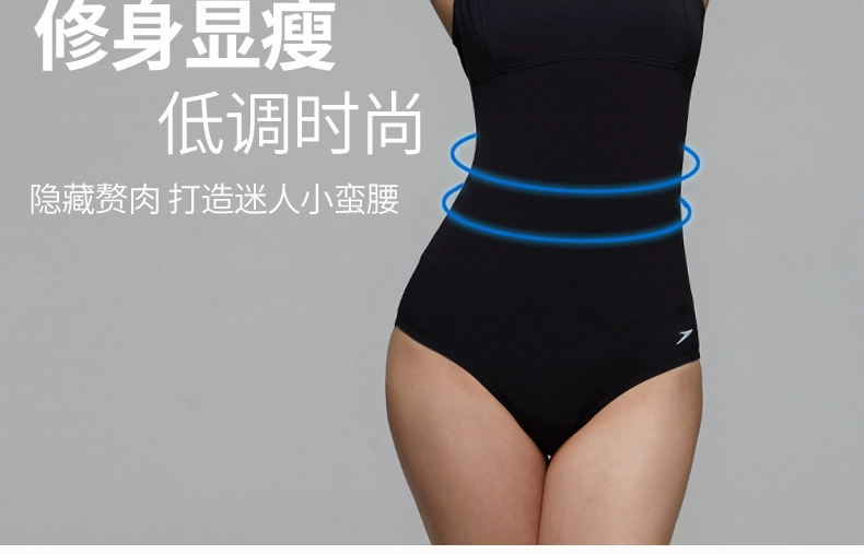 Đồ bơi mỏng Speedo Slim retro có thể điều chỉnh dây đeo vai cho thấy phụ nữ bảo thủ backless tam giác - Bộ đồ bơi One Piece