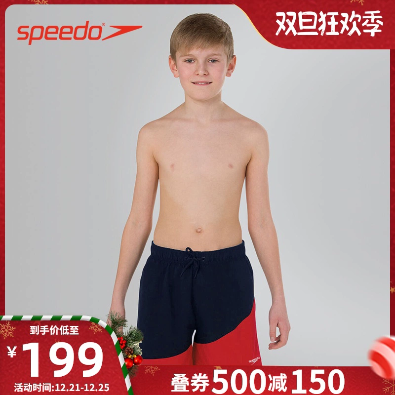 Speedo / Speedo Youth Quần đi biển dành cho nam giới Cỡ lớn Sấy nhanh Quần dài 15 inch Năm điểm Thể thao giải trí - Quần bãi biển