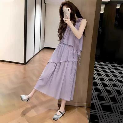 TYK 2026夏季法式绝美连衣裙女气质收腰长裙茶歇裙