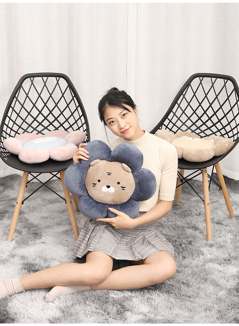 Sinh viên văn phòng ít vận động dễ thương nhà động vật ghế dày ass hoa tròn bông cánh hoa đệm - Ghế đệm / đệm Sofa thảm trải ghế