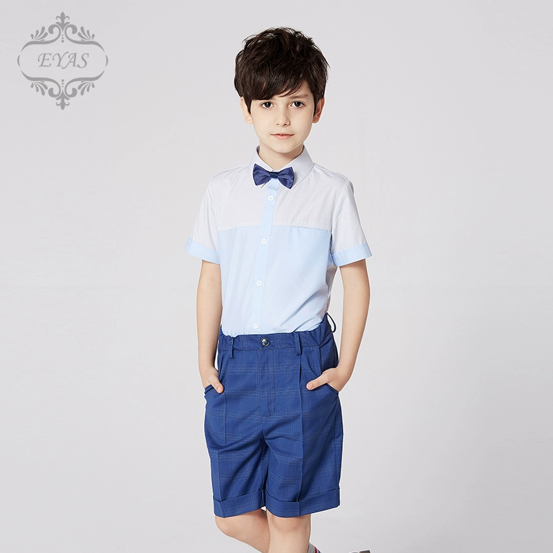 EYAS Boy Dress Little Host Model Catwalk Flower Girl Big Big Piano Performance Suit Set Summer - Váy trẻ em