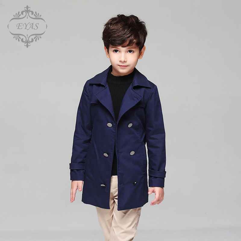 EYAS Children's windbreaker jacket medium and long version of the British children's clothing Boys ' coat thin top cotton spring and summer models