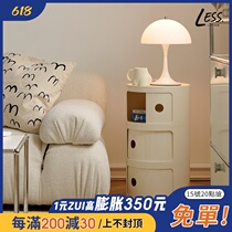 Nordic Ins Nets Red Bed Head Cabinet Modern Minimalist White Round Creative Small Cabinet Mini Easy Plastic Side Cabinet