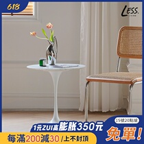 Less living marble tea table Nordic ins net red light luxurious tulip small household type home sofa edge a few