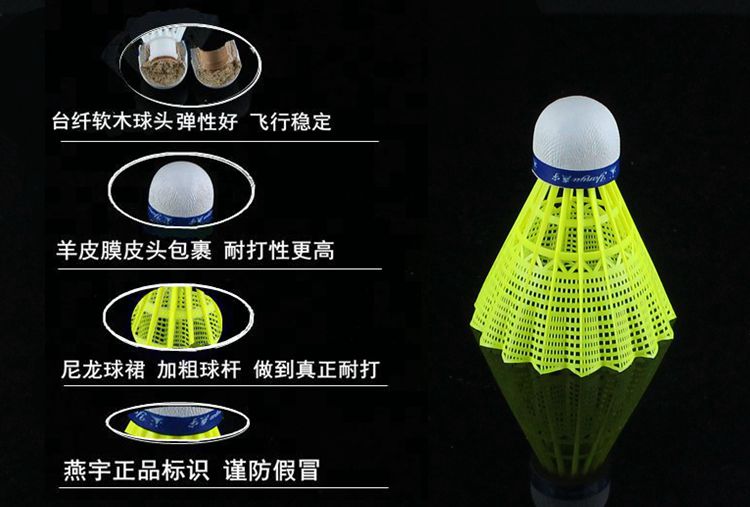 Authentic Yanyu nylon cầu lông kháng nhựa màu vàng đào tạo cầu lông túi đựng vợt cầu lông 1 ngăn