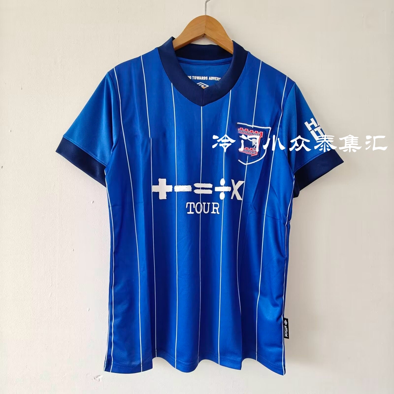 25-24 Niche British Trendy Brand Jersey Blue Small Striped Short-Sleeved Quick-Drying Breathable Football Uniform Sportswear 25-24 Niche British Trendy Brand Jersey Blue Small Striped Short-Sleeved Quick-Drying Breathable Football Uniform Sportswear
