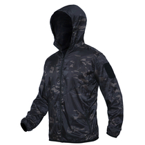 Outdoor sunscreen fans ultra-thin coat breathable rain-proof speed camouflage cap skin clothes tactical windshirt