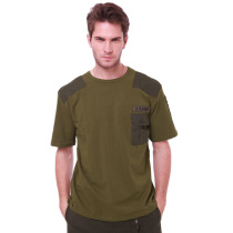 Allied outdoor leisure military fans short sleeve T-shirt male summer tough guy version loose round neck with pocket army green T-shirt