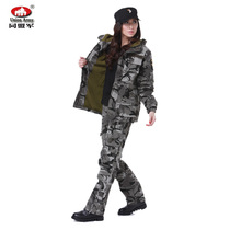 Allied forces autumn and winter warm ladies windbreaker cotton suit outdoor military fan suit