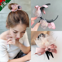 Hair Clip Rear Brain Spoon Grip Clip Han Version Flower Hair Grab No. Korean cloth Hairpin Hairpin Disc Hair Clip Hair Clip Hair Clip Hair Clip