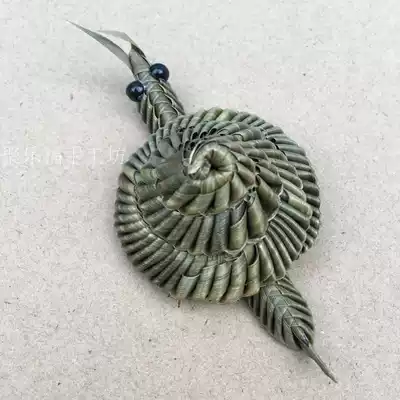Brown-woven animal snail grass-woven snail brown grass-woven animal crafts ornaments Changsha special handicraft DIY