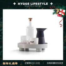 HYGGE Nordic round Danish tray snacks aromatherapy cosmetics storage key porch wood plastic ins Wind