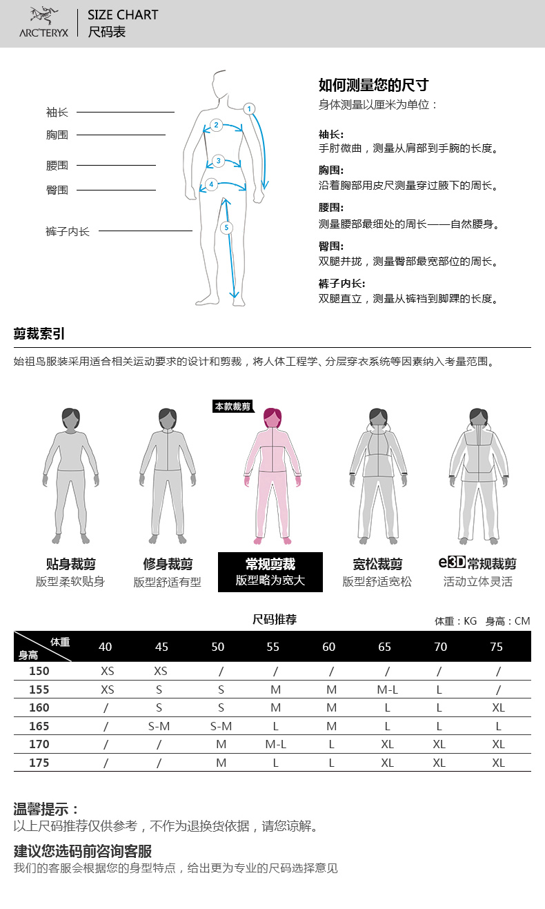 Arcteryx 始祖鸟女款防风保暖羽绒服 Cerium SV