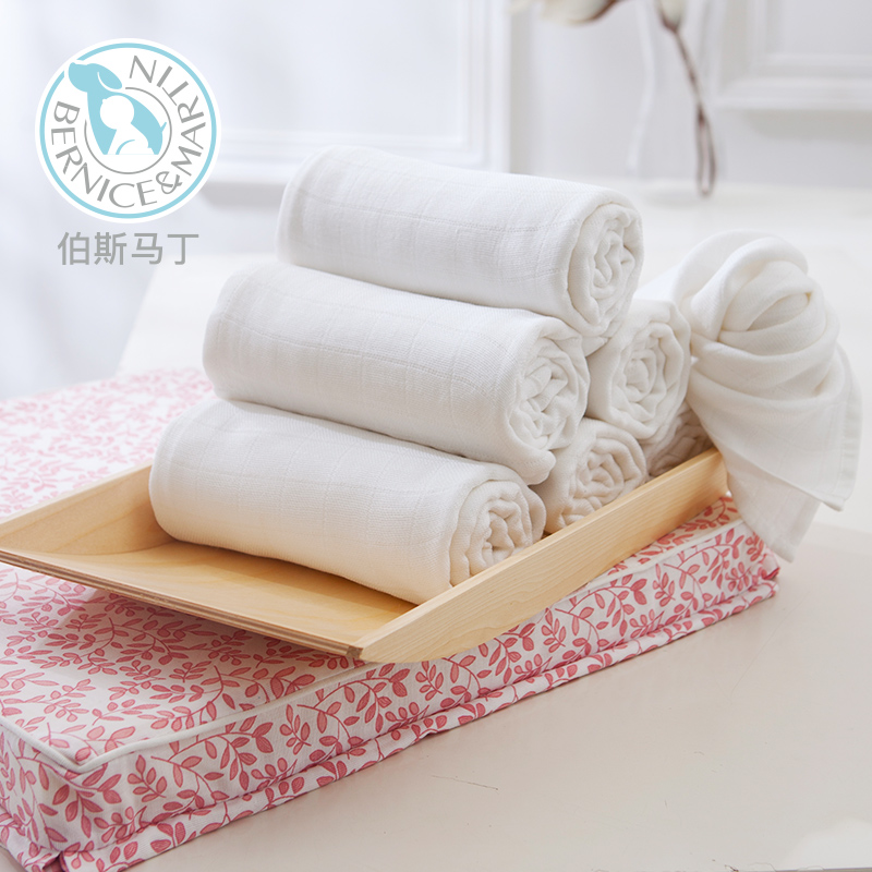 Bus Martin Bamboo Fiber Diaper 12 slices Baby Urine Sheet Washable Newborn Baby Supplies