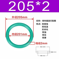 Внешний диаметр зеленого фтора 205*2