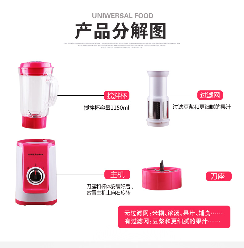 máy ép dầu gia đình Máy ép trái cây đa năng Royalstar / Rongshida RZ-259A máy ép hoa quả savtm