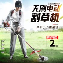 Electric lawn mower Rechargeable small household knapsack lawn mower Garden lawn machine Agricultural artifact weeding machine