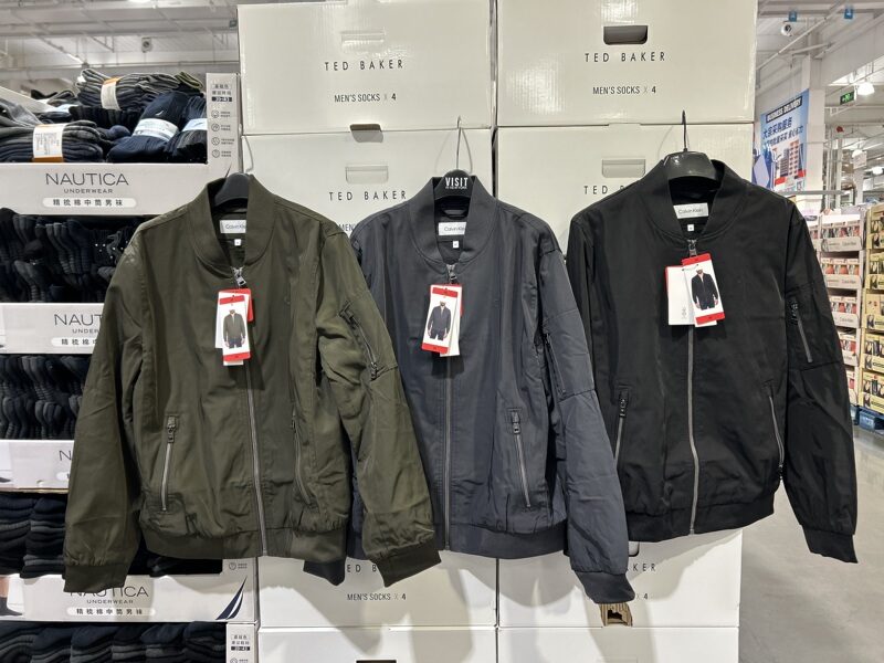 Costco Calivinklein Men's Flight Jacket Casual Baseball Jacket Ck Spring and Autumn Costco Calivinklein Men's Flight Jacket Casual Baseball Jacket Ck Spring and Autumn