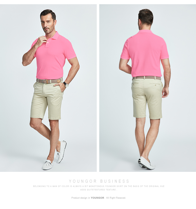 Youngor Youngor Mùa Hè Ngắn Tay Áo T-Shirt Kinh Doanh Bình Thường Polo Ngắn Tay Áo của Nam Giới Cotton T-Shirt Nam 5551 áo polo nam