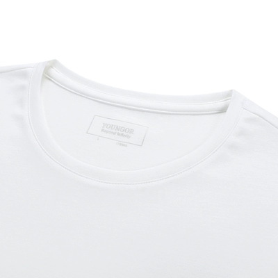 Youngor Youngor nam ngắn tay của nam giới siêu-t cotton mềm kinh doanh bình thường t-shirt 8537 chính thức cửa hàng flagship áo thun trắng nam Áo phông ngắn