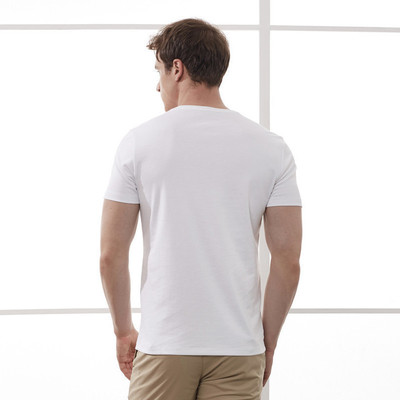 Youngor Youngor nam ngắn tay của nam giới siêu-t cotton mềm kinh doanh bình thường t-shirt 8537 chính thức cửa hàng flagship áo thun nam gucci Áo phông ngắn