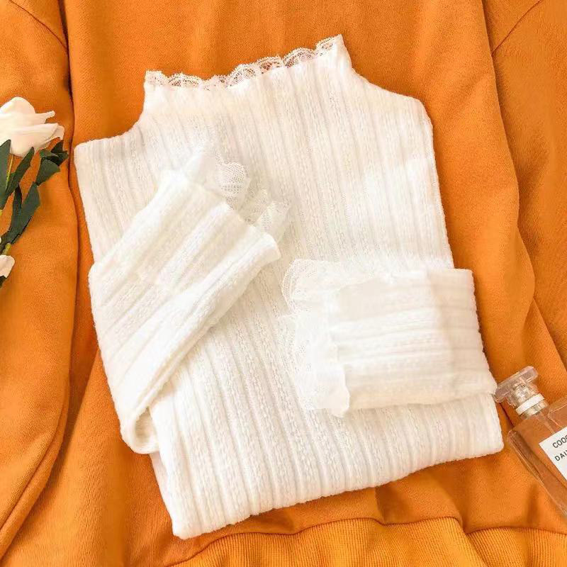 Brand Discount Women's Dress Cut Mark Special Cabinet Withdrawal Cabinet Lace Side Half High Collar Foreign Pie 100 hitch to fit inside a blouse