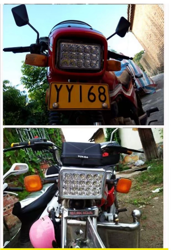 Xe máy nam 125 đèn pha dao xe máy GS125 phía trước siêu sáng xa và gần sửa đổi phụ kiện bóng đèn led phanh xe máy