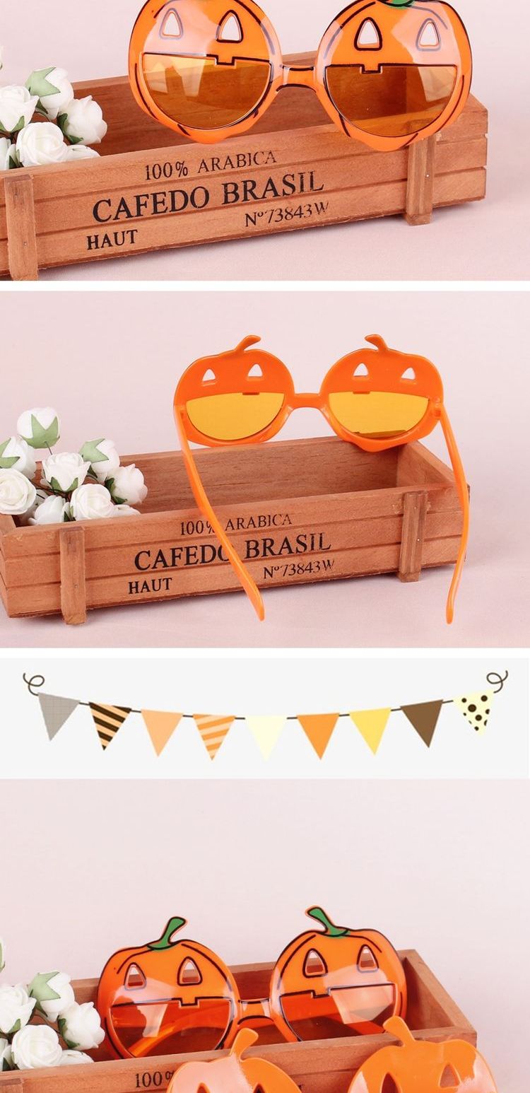 宸 Tao Halloween dự tiệc cung cấp kính bí ngô rỗng kính đạo cụ ngộ nghĩnh kính bí ngô dễ thương - Sản phẩm Đảng / Magic / Hiệu suất đồ hóa trang tóc giả