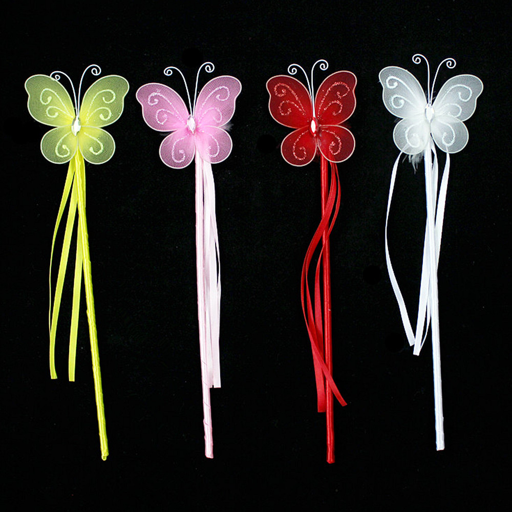 Chen Tao 11G Masquerade Halloween Show Supplies Hand Stick Magic Wand - Butterfly Fairy Stick Hand Stick