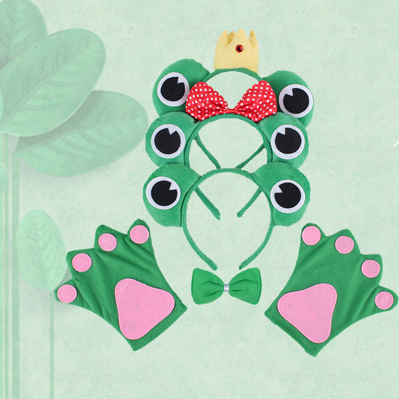1 Chen Tao 61 children's cartoon headdress masquerade party performance supplies Frog Princess Frog Prince hair hoop