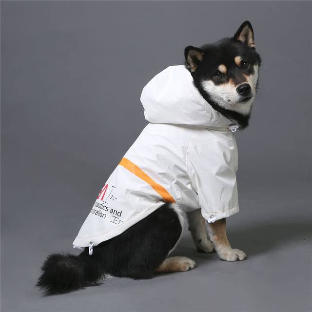 NASA Flag Jacket Pet Rainproof Rainproof Dog Large Windproof American Space Suit Trendy Dog Reflective