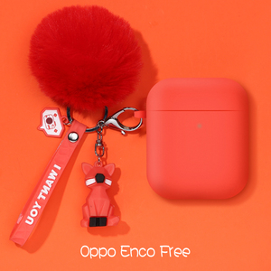 OPPO无线蓝牙耳机保护套OPPO Enco Free耳机套蝙蝠侠硅胶软壳卡通可爱纯色耳机充电盒子套挂绳防丢贴纸潮