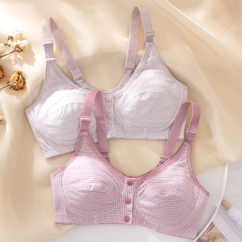 Front-Closure Bra Student Underwear for Female High School Students in Their Developmental Period, Bra for Girls, Plus-Size Girls, Makes Large Breasts Appear Smaller, Bra for Middle School Students