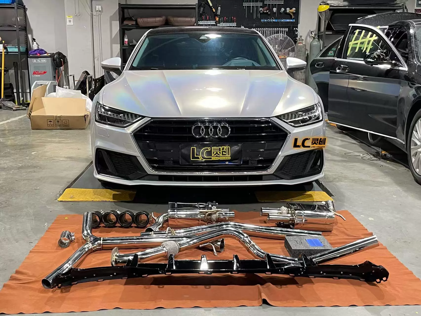 Новый Audi A4 A5 A6A7 улучшения DKT спортивные средние и задние клапаны с высокопроизводительным выхлопом S4