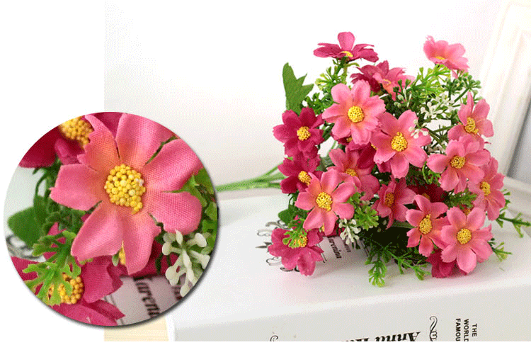 Daisy nhỏ Hoa nhân tạo Nhảy Hoa lan Daisy Phòng khách Hoa nhỏ Hoa đơn Hoa trang trí Hoa nhiều màu Hoa cúc dại - Hoa nhân tạo / Cây / Trái cây hoa anh đào giả