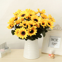 Fake flower floor imitation ceramic vase simulation flower small Daisy sunflower set table living room decoration flower