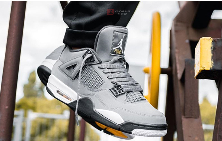 [chạy buổi sáng] Giày bóng rổ da lộn màu xám Air Jordan 4 Cool Grey AJ4 308497-007 - Giày bóng rổ giày thể thao lining