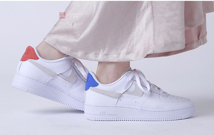 [chạy buổi sáng] Nike Air Force 1 AF1 bị hỏng móc Giải mã cấu trúc Giày lát màu đỏ và màu xanh 898889-103 - Dép / giày thường giày thể thao lining
