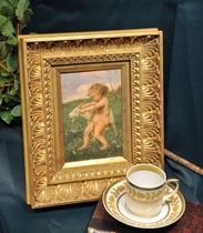 Goat Angel Antique Oil Painting 20*24 5cm