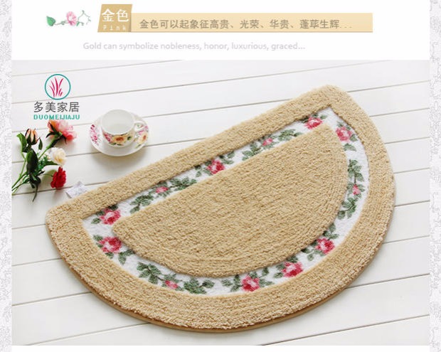 Làm thế nào đẹp thảm vườn bán nguyệt thảm chùi chân thảm thảm lối vào phòng ngủ nội thất phòng tắm nhà bếp thấm pad không trượt mat - Thảm sàn thảm bếp
